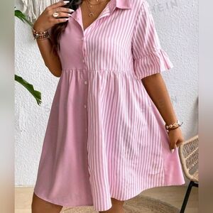 Striped Dress Mid Length